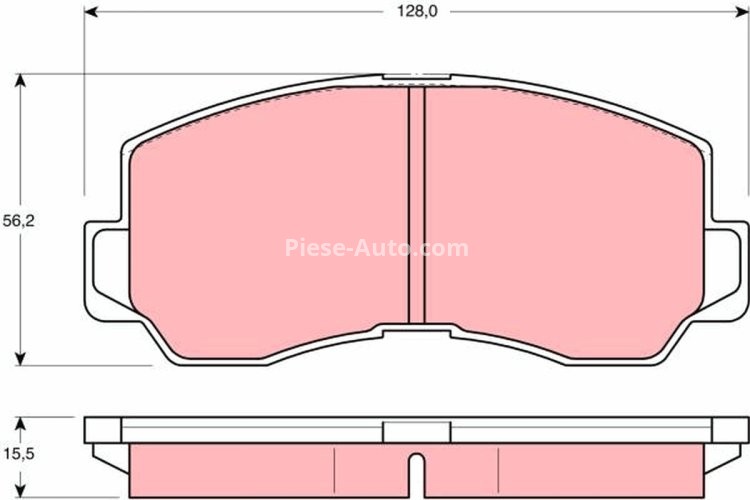 Set plăcuțe frână TRW, față, pentru: MITSUBISHI GALANT IV, L 300 / DELICA II, PAJERO I, SAPPORO II, TREDIA 1.4-2.6 05.80-04.94