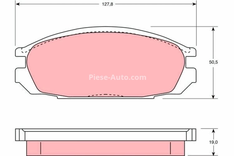 Set plăcuțe frână TRW, spate, pentru: NISSAN PATROL GR IV, VANETTE 2.0D-4.2D 10.86-