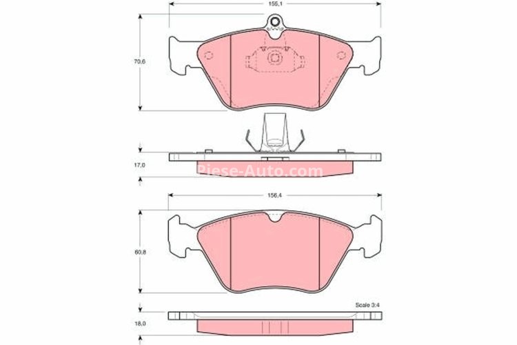 Set plăcuțe frână TRW, față, pentru: OPEL CALIBRA A, OMEGA B, VECTRA A; SAAB 900 II 2.0/2.3/2.5 08.91-12.00