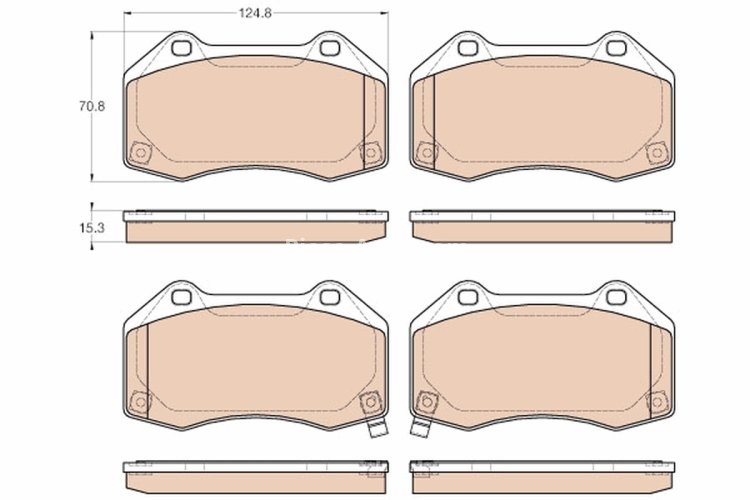 Set plăcuțe frână TRW, față, pentru: OPEL CORSA D, CORSA E 1.6 06.11-