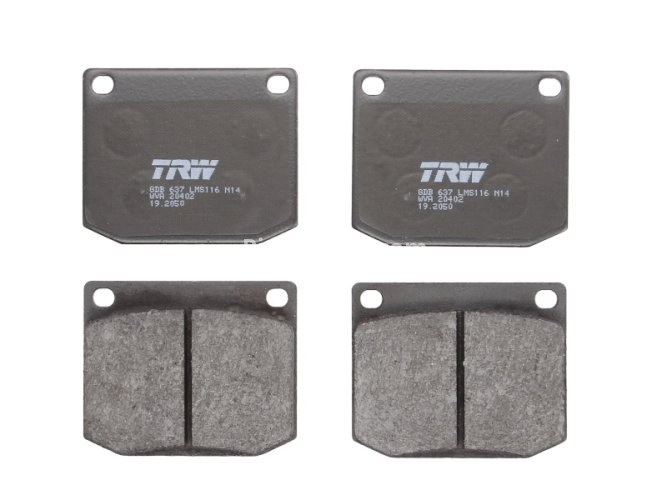 Set plăcuțe frână TRW, față, pentru: OPEL KADETT A; SAAB 90, 900 I, 9000, 99 1.0/2.0 09.62-06.94