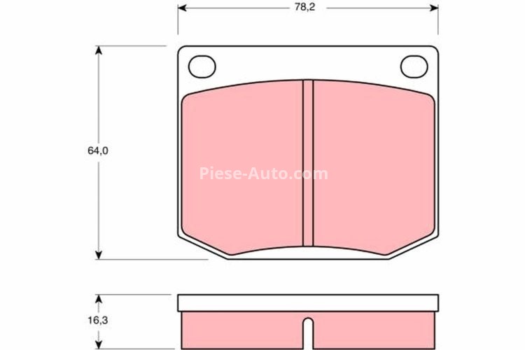 Set plăcuțe frână TRW, față, pentru: OPEL KADETT A; SAAB 90, 900 I, 9000, 99 1.0/2.0 09.62-06.94