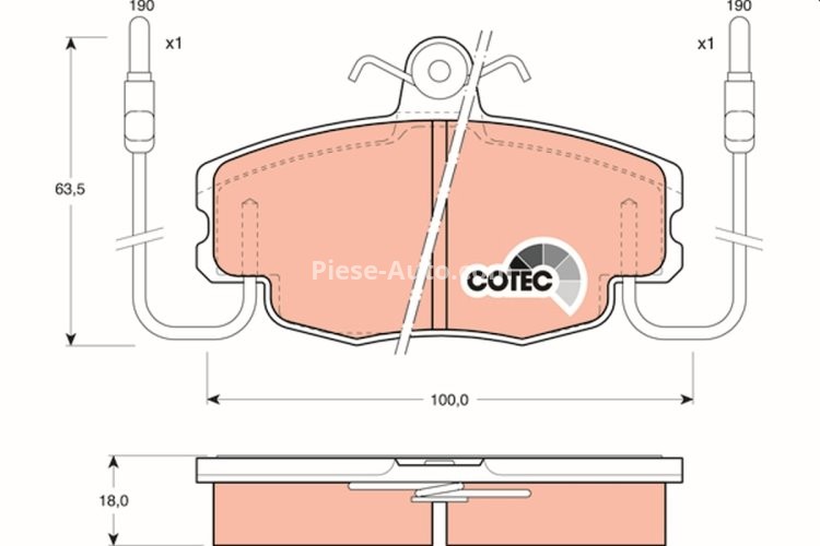 Set plăcuțe frână TRW, față (cu accesorii; cu șuruburi de ghidare etrier frână), pentru: PEUGEOT 205 I, 205 II, 309 I, 309 II; RENAULT 11, 18, 18 VARIABLE, 19 I 1.0-6.2D 04.78-09.14