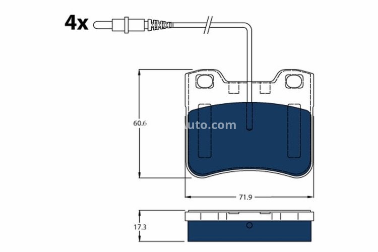 Set plăcuțe frână TRW, față, pentru: PEUGEOT 106 II, 106 II/HATCHBACK Electric 04.96-07.04