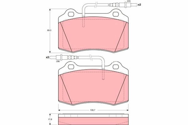 Set plăcuțe frână TRW, față, pentru: PEUGEOT 406 2.2D/3.0 03.97-12.04