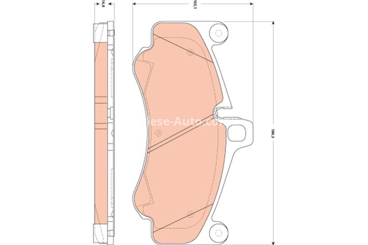 Set plăcuțe frână TRW, față, pentru: PORSCHE 911 3.6/3.8 03.06-12.12