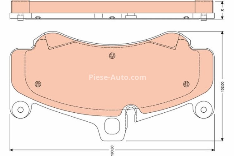 Set plăcuțe frână TRW, față, pentru: PORSCHE 911, CARRERA GT 3.6/3.8/5.7 04.01-12.11