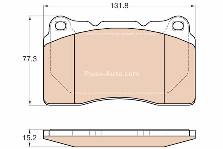 Set plăcuțe frână TRW, față, pentru: VOLVO S60 I, V70 II; RENAULT MEGANE III 2.0/2.4/2.5 07.02-
