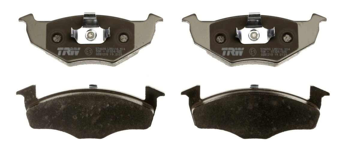 Set plăcuțe frână TRW, față, pentru: SEAT CORDOBA, CORDOBA VARIO, IBIZA II, TOLEDO I; VW GOLF III, POLO, POLO III CLASSIC, POLO/KOMBI, VENTO 1.4-1.9D 05.91-12.02