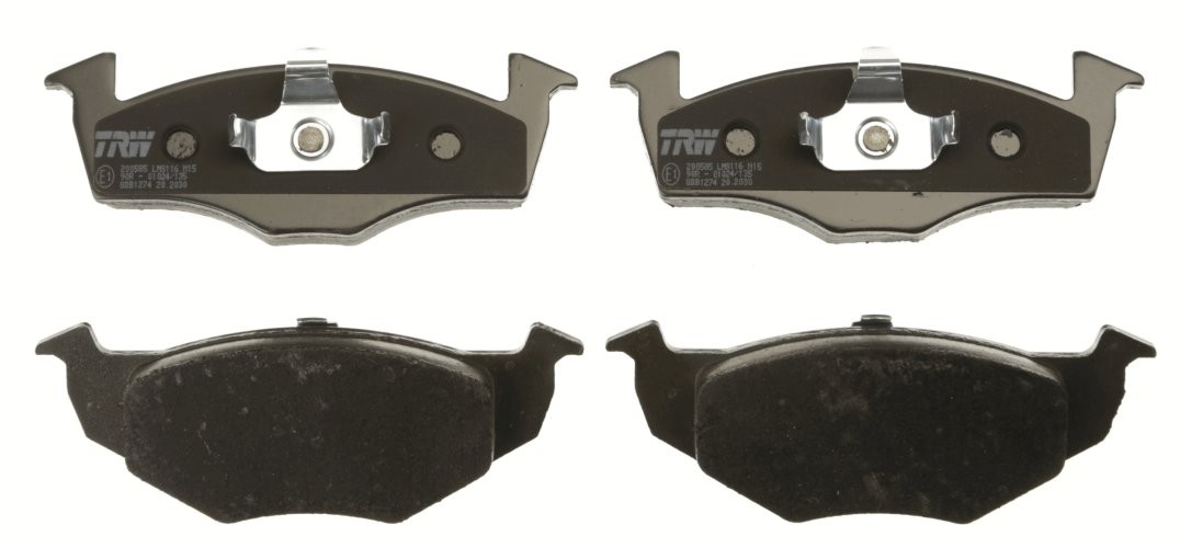 Set plăcuțe frână TRW, față, pentru: SEAT AROSA; SKODA FABIA I, FABIA I PRAKTIK, FABIA II; VW FOX, LUPO I, POLO, POLO III, POLO III CLASSIC, POLO/HATCHBACK 1.0-1.9D 10.94-12.14