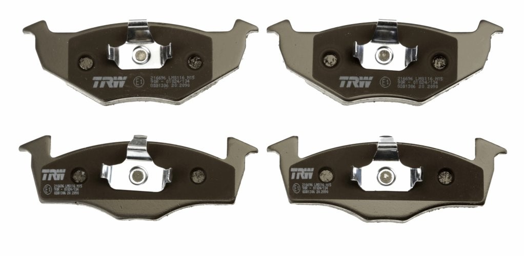 Set plăcuțe frână TRW, față, pentru: SEAT CORDOBA, CORDOBA VARIO, IBIZA II, TOLEDO I; VW GOLF III, LUPO I, POLO, POLO III CLASSIC, POLO/KOMBI, VENTO 1.0-1.9D 10.91-12.02