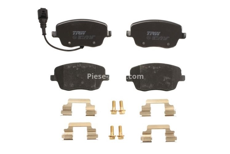 Set plăcuțe frână TRW, față, pentru: SEAT IBIZA III; SKODA FABIA I, FABIA II, ROOMSTER, ROOMSTER PRAKTIK; VW POLO 1.2-2.0 12.99-05.15