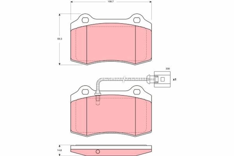 Set plăcuțe frână TRW, față, pentru: SEAT LEON 1.8 02.02-06.06