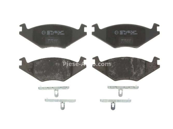 Set plăcuțe frână TRW, față (cu suplimente), pentru: SEAT CORDOBA, IBIZA II; VW DERBY, GOLF II, JETTA II, PASSAT B1, PASSAT B2, POLO, POLO CLASSIC, POLO II 1.0-2.1 05.73-10.02