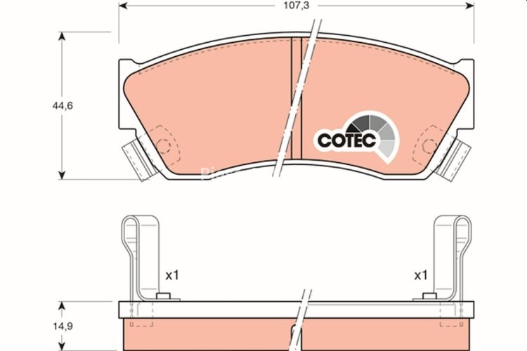 Set plăcuțe frână TRW, față, pentru: SUBARU JUSTY II; SUZUKI ALTO IV, ALTO V, CAPPUCCINO, SWIFT, SWIFT I, SWIFT II; TATA INDICA, INDIGO, INDIGO MARINA 0.7-1.6 08.85-