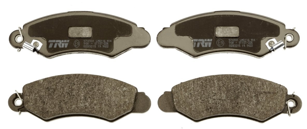 Set plăcuțe frână TRW, față, pentru: SUBARU JUSTY II; SUZUKI SWIFT II 1.0/1.3 03.89-12.05
