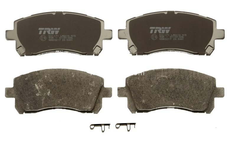 Set plăcuțe frână TRW, față (cu suplimente), pentru: SUBARU FORESTER, IMPREZA, LEGACY II, LEGACY III, LEGACY IV, LEGACY OUTBACK, OUTBACK 1.6-3.0 03.94-09.09