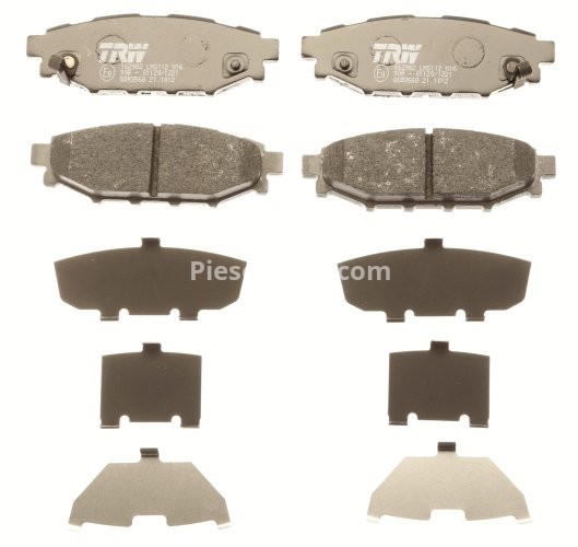 Set plăcuțe frână TRW, spate, pentru: SUBARU BRZ, FORESTER, IMPREZA, LEGACY V, OUTBACK, WRX; TOYOTA GT 86 1.5LPG-2.5 09.08-