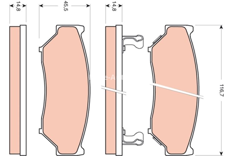 Set plăcuțe frână TRW, față, pentru: SUZUKI GRAND VITARA I, GRAND VITARA II, JIMNY, VITARA 1.5D-2.7 07.90-