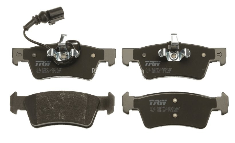 Set plăcuțe frână TRW, spate, pentru: VW MULTIVAN T5, TOUAREG, TRANSPORTER T5 1.9D-3.2 01.03-08.15