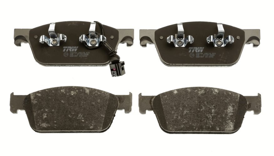 Set plăcuțe frână TRW, față, pentru: VW CALIFORNIA T5 CAMPER, CALIFORNIA T6 CAMPER, MULTIVAN T5, MULTIVAN T6, TRANSPORTER T5, TRANSPORTER T6, TRANSPORTER T6 / CARAVELLE T6 1.9D-2.5D 04.03-
