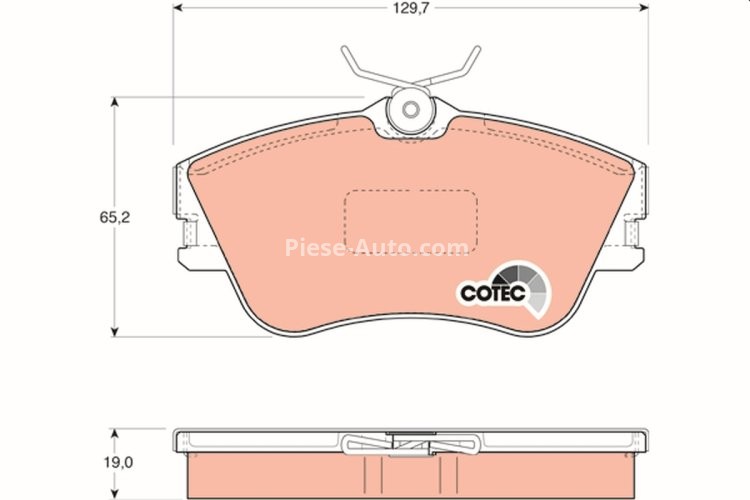 Set plăcuțe frână TRW, față (cu accesorii; cu șuruburi de ghidare etrier frână), pentru: VW CALIFORNIA T4 CAMPER, TRANSPORTER T4 1.8-2.8 07.90-06.03