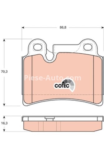 Set plăcuțe frână TRW, spate, pentru: VW TOUAREG 3.0D-6.0 10.02-05.10