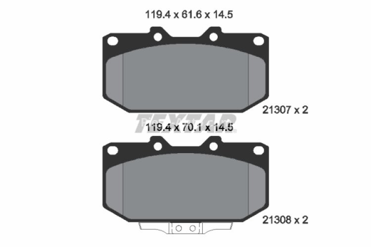 Set plăcuțe frână TEXTAR, față, pentru: NISSAN 300ZX, SILVIA; SUBARU IMPREZA; TOYOTA YARIS 1.8-3.0 05.90-