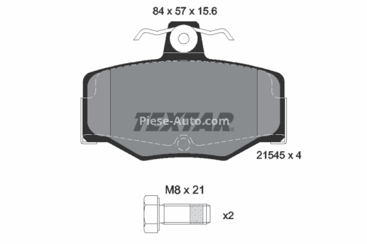 Set plăcuțe frână TEXTAR, spate, pentru: NISSAN ALMERA II, ALMERA TINO, PRIMERA 1.5-2.2D 06.90-11.06