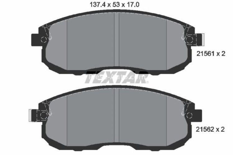 Set plăcuțe frână TEXTAR, față, pentru: INFINITI G; NISSAN ALTIMA, JUKE, MAXIMA / MAXIMA QX V, PULSAR, SENTRA VII, TEANA I, TEANA II, TIIDA 1.2-3.5 03.00-