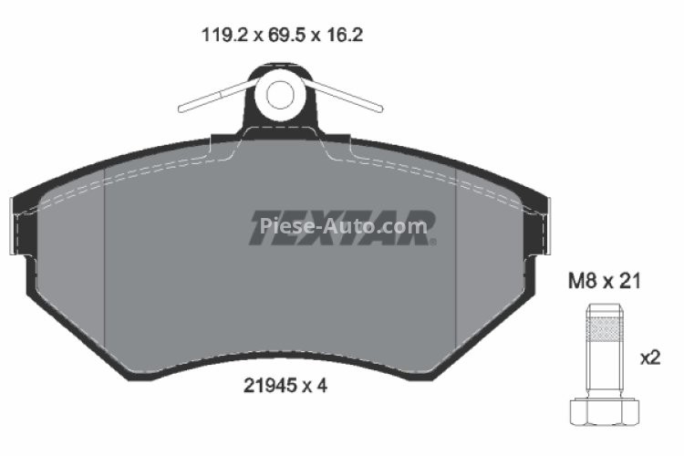 Set plăcuțe frână TEXTAR, față, pentru: SEAT AROSA, CORDOBA, CORDOBA VARIO, CORDOBA VARIO/KOMBI, IBIZA II, INCA, TOLEDO I; VW CADDY II, CADDY II/MINIVAN, CADDY/MINIVAN, GOLF III 1.0-2.0 05.91-06.09