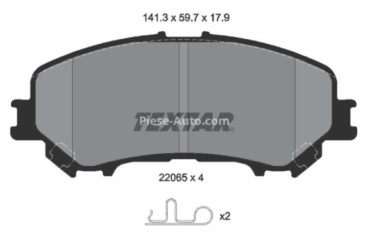 Set plăcuțe frână TEXTAR, față, pentru: NISSAN QASHQAI II; RENAULT KADJAR 1.2-2.0 11.13-
