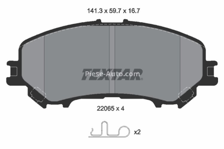 Set plăcuțe frână TEXTAR, față, pentru: NISSAN X-TRAIL III; RENAULT KOLEOS II 1.3-2.5 04.14-
