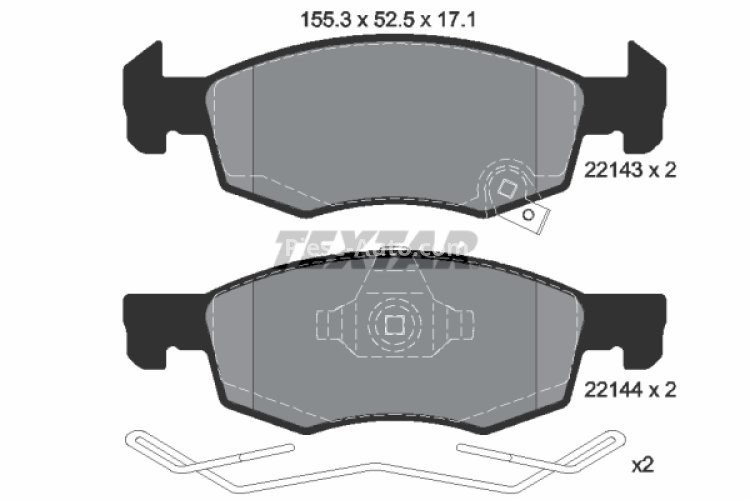 Set plăcuțe frână TEXTAR, față, pentru: OPEL CORSA E, CORSA E/HATCHBACK 1.0-1.4LPG 09.14-