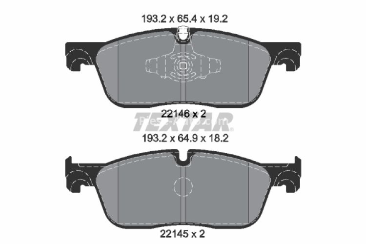 Set plăcuțe frână TEXTAR, față, pentru: JAGUAR E-PACE, F-PACE; LAND ROVER DISCOVERY SPORT, RANGE ROVER EVOQUE 1.5H-5.0 06.11-