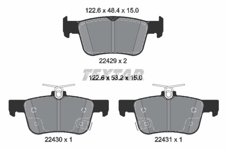 Set plăcuțe frână TEXTAR, spate, pentru: HONDA CIVIC X, CIVIC XI, E 1.0-Electric 09.15-