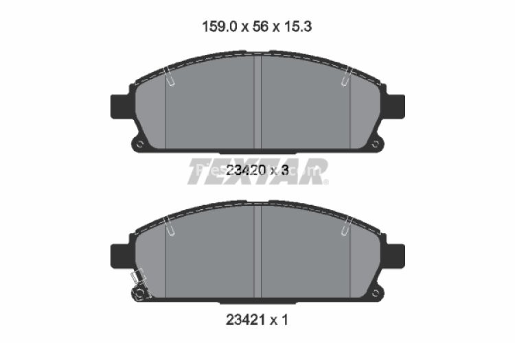 Set plăcuțe frână TEXTAR, față, pentru: NISSAN PATHFINDER II, QUEST, SERENA, X-TRAIL I 2.0-4.1 11.92-