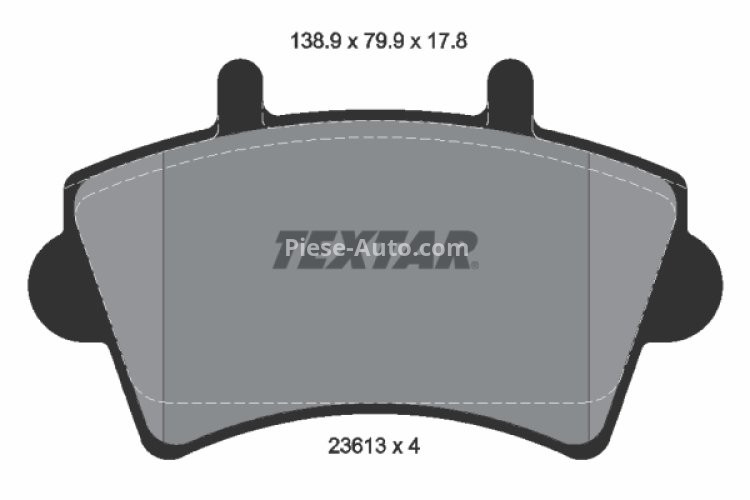 Set plăcuțe frână TEXTAR, față, pentru: NISSAN INTERSTAR; OPEL MOVANO A; RENAULT MASTER II 1.9D-3.0D 07.98-