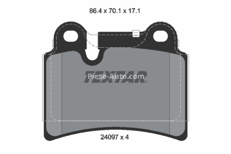 Set plăcuțe frână TEXTAR, spate, pentru: VW TOUAREG 3.0D-6.0 10.02-05.10