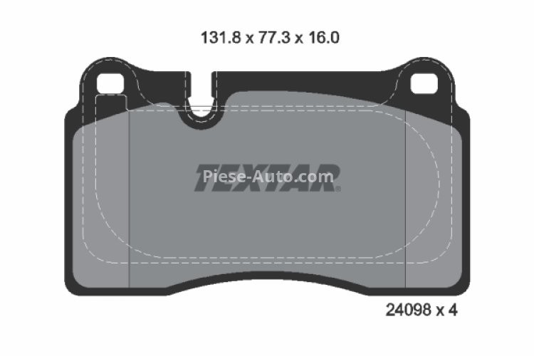 Set plăcuțe frână TEXTAR, față, pentru: SEAT LEON, LEON SC, LEON ST; ASTON MARTIN DB9TAGE, DBS, VANQUISH VOLANTE, VANQUISHTAGE, VANTAGE VOLANTE 2.0-6.2 07.09-