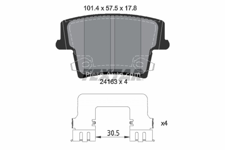 Set plăcuțe frână TEXTAR, spate, pentru: CHRYSLER 300C; DODGE CHALLENGER, CHARGER; LANCIA THEMA 2.7-6.4 09.04-