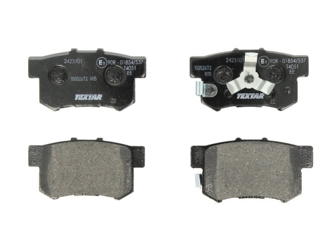 Set plăcuțe frână TEXTAR, spate, pentru: HONDA ACCORD IX, CIVIC III, CIVIC IV, CROSSTOUR I, CR-V II, CR-V III, CR-V IV, CR-V V, FR-V, STREAM 1.5-3.5 03.86-