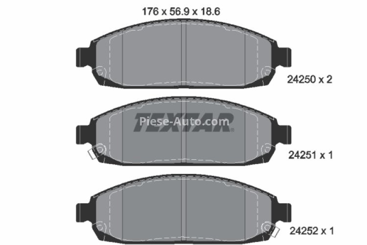 Set plăcuțe frână TEXTAR, față, pentru: JEEP COMMANDER, GRAND CHEROKEE III 3.0-6.1 10.04-
