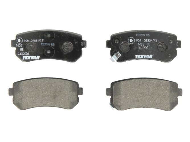 Set plăcuțe frână TEXTAR, spate, pentru: HYUNDAI ACCENT III; KIA RIO II, SPORTAGE II 1.4-2.7 09.04-