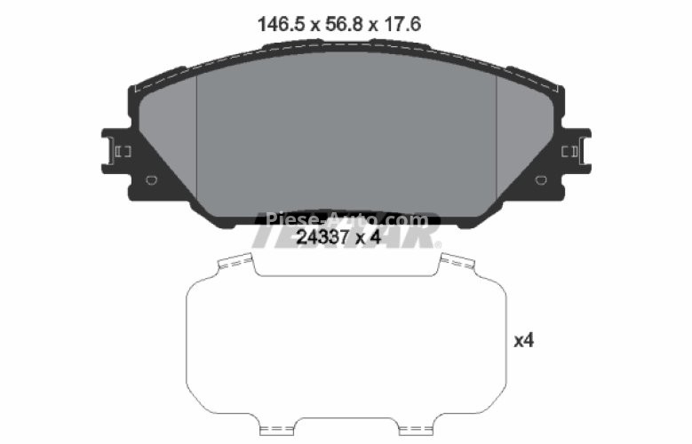 Set plăcuțe frână TEXTAR, față, pentru: TOYOTA AURIS, MARK X ZIO I, MIRAI, PRIUS PLUS, RAV 4 III, RAV 4 IV 1.8H-Electric 11.05-