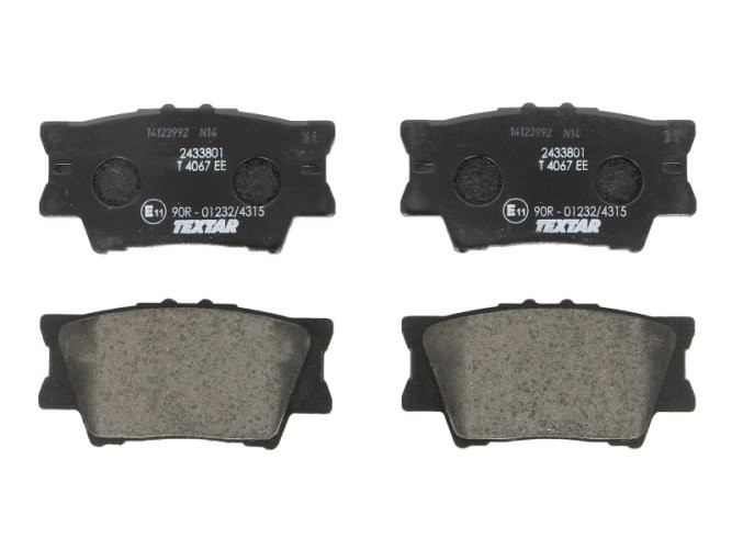 Set plăcuțe frână TEXTAR, spate, pentru: VOLVO 340-360; LEXUS ES, HS; PONTIAC VIBE; TOYOTA AVALON, CAMRY, MARK X ZIO I, MATRIX, RAV 4 III, RAV 4 IV 1.8-3.5 08.84-
