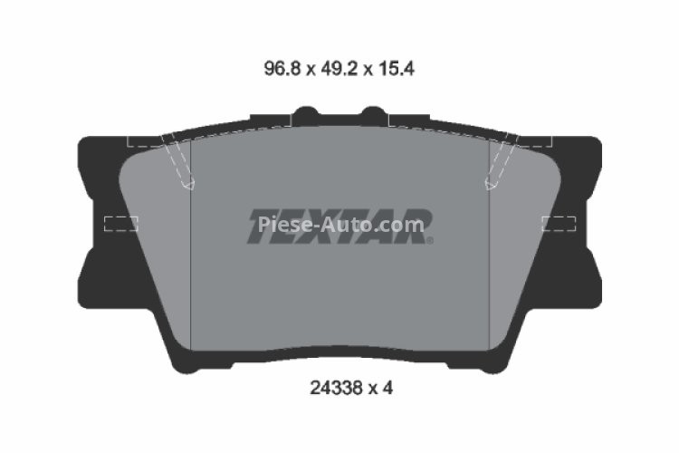 Set plăcuțe frână TEXTAR, spate, pentru: VOLVO 340-360; LEXUS ES, HS; PONTIAC VIBE; TOYOTA AVALON, CAMRY, MARK X ZIO I, MATRIX, RAV 4 III, RAV 4 IV 1.8-3.5 08.84-