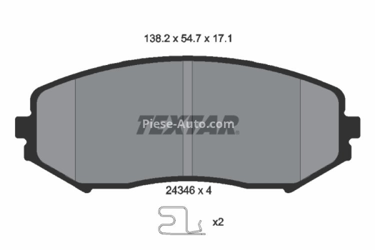 Set plăcuțe frână TEXTAR, față, pentru: SUZUKI GRAND VITARA I, GRAND VITARA II, XL7 1.6-3.6 03.98-
