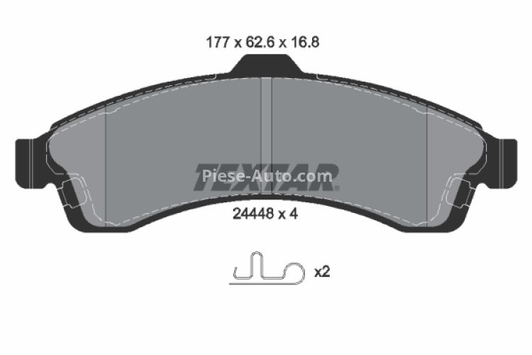 Set plăcuțe frână TEXTAR, față, pentru: CHEVROLET SSR, TRAILBLAZER; ISUZU ASCENDER; SAAB 9-7X 4.2/5.3/6.0 09.01-