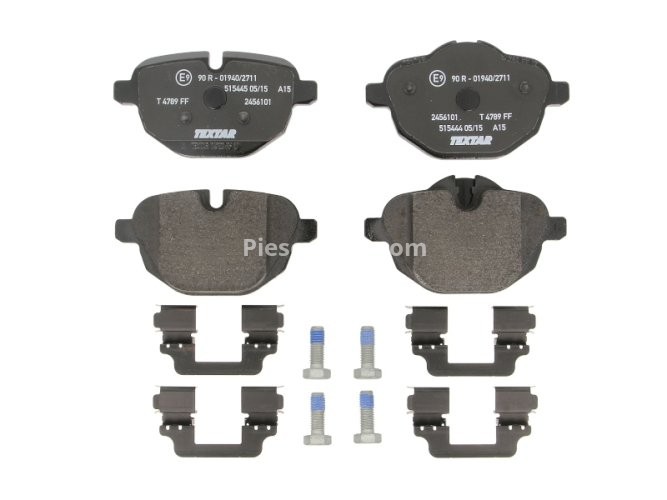 Set plăcuțe frână TEXTAR ,spate (cu accesorii; cu suruburi ghidare etrier frână), pentru: BMW 5 (F10), 5 (F11), 5 (G30, F90), 5 (G31), 6 GRAN TURISMO (G32), 7 (G11 1.5H-Electric 02.09-